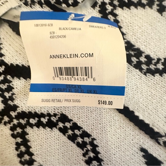 Anne Klein | NWT Soft Knit Cozy Zip Poncho - Size XL - Picture 7 of 13